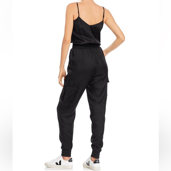 CINQ Á SEPT Amia Satin V-Neck Jumpsuit 🖤🖤 - Picture 2 of 8